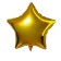 Foil ball 18 "Star - gold", 1 pc.