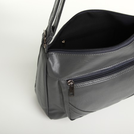Women's bag with lightning, gray color-4