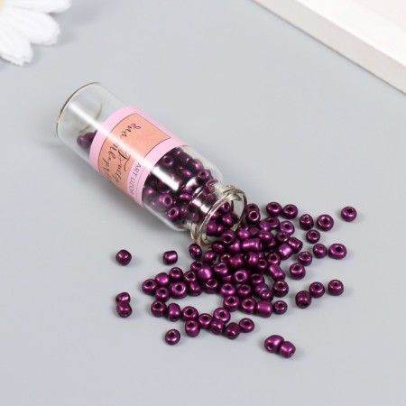 Bead 6/0 in the bottle "Eggplant" 20 g ceramic shine 6x2x2 cm-1