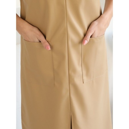 Female dress, size 52, beige color-3
