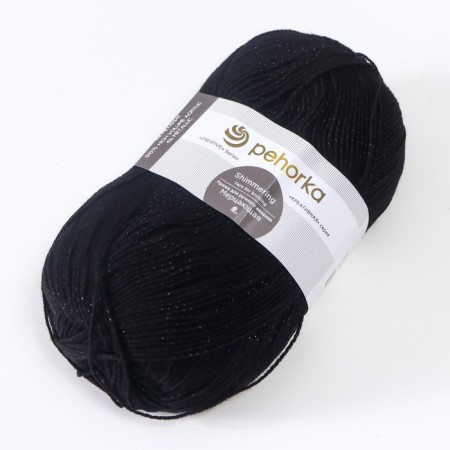 The yarn "flickering" 96% acrylic high-volume, 4% metabolit 430m/100g (02-black)-1