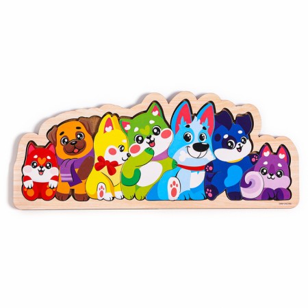 Wooden puzzle for children "dogs"-1