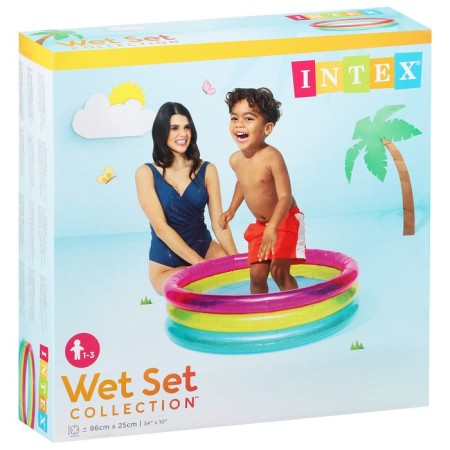 Rainbow inflatable pool, 86 x 25 cm, 1-3 years old, 57104np intex-3