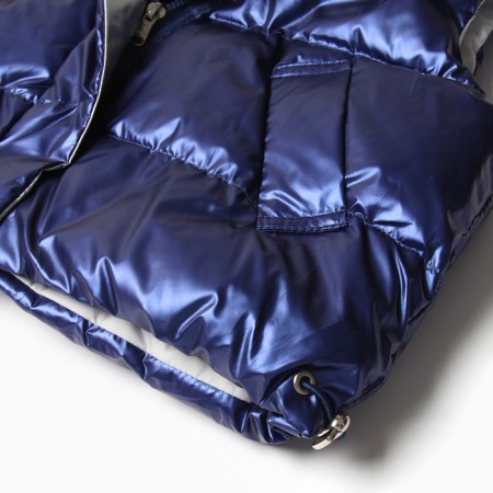 Warm vest for girls, blue color, height 110-116 cm-3