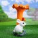 Garden figure "Mushroom Fox with a bunny" 27x28x34cm