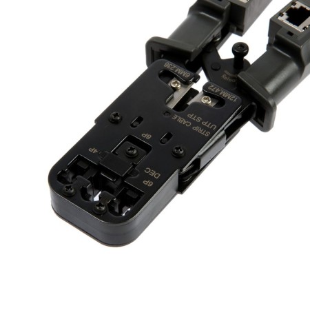 Crimper-tundra, with cable tester, RJ-45 8P, RJ-12 6P, RJ-11 4P, vertical compensation-2