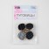 A set of plastic buttons on the leg, d = 23 mm, 5 pcs, black color