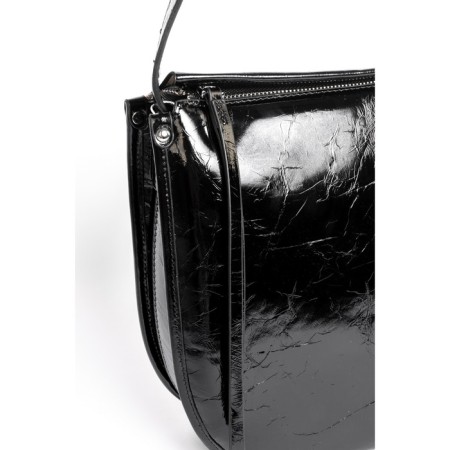 Bag Cross-Body Women's, genuine leather, Ludor black, 29x8x26 cm-2