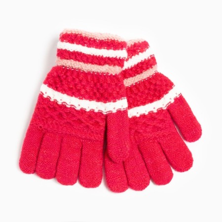 Baby gloves, pink color, size 15 (7-8 years)-1