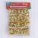 Jewelry decoration "Bells with a bow and snowflakes" (set 12 pcs) 2 cm, gold