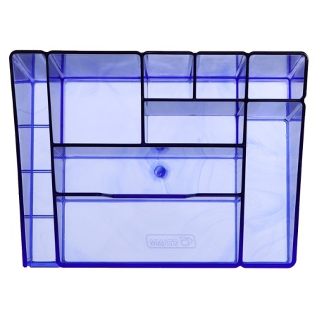 Organizer stand for the Cascade office, tinted blue-10
