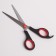 Hairdressers with emphasis, blade - 7.5 cm, black/red color