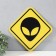 Decorative sign (poster) "alien" 32x32 cm, plastic