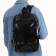 City backpack on a zipper, black color