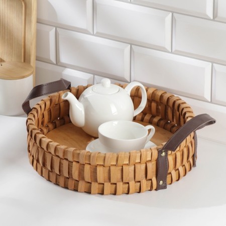Breakfast Breeds Breakfast Prints “array”, with handles made of artificial leather, d = 29 cm