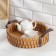 Breakfast Breeds Breakfast Prints “array”, with handles made of artificial leather, d = 29 cm
