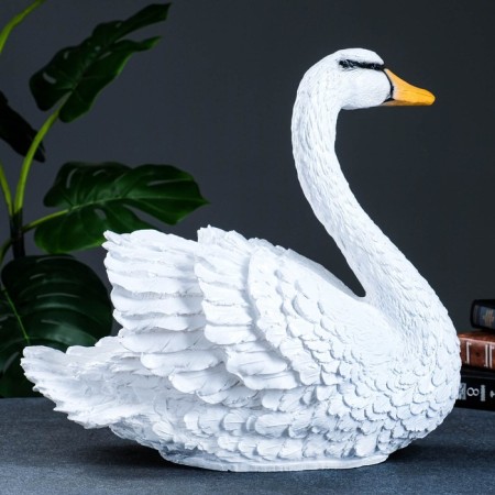 Piggy bank "Swan medium white" 44x20x38.5cm-2