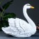 Piggy bank "Swan medium white" 44x20x38.5cm