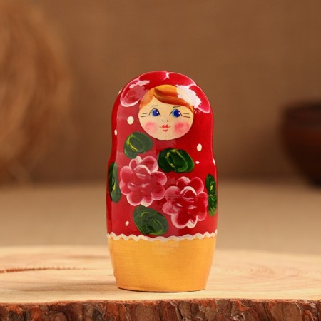 Matryoshka 5 puppet "Nelly" patterns, 15 cm, manual painting-5