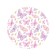 Pareo and beach rug "Delicate butterflies", D = 150 cm