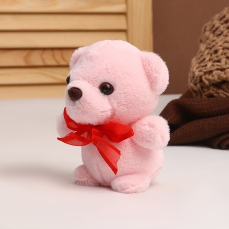 Soft toy "Bear", with a bow, color mix-2