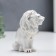 Souvenir ceramics "White Leo" with gold 10 cm