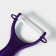 Kitchen “bend” kit, 5 objects: knives 7.5 cm, 10 cm, 13 cm, 15 cm, vegetable cleaning, on the stand, purple color