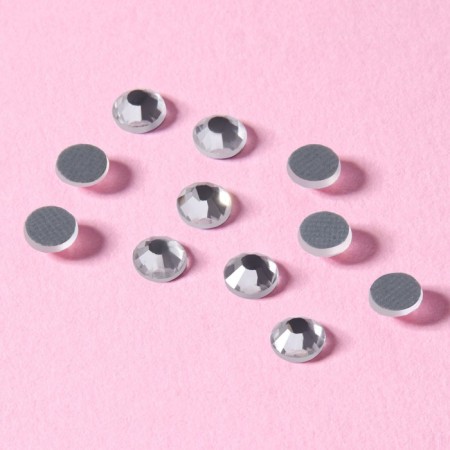 Rhinestones “Circle”, glass, D = 4.8 mm, 100 pcs, silver color-1