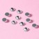 Rhinestones “Circle”, glass, D = 4.8 mm, 100 pcs, silver color
