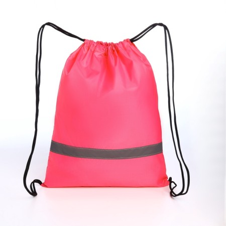A bag for shoes on a lace, "ZFTS", a reflective strip, pink color