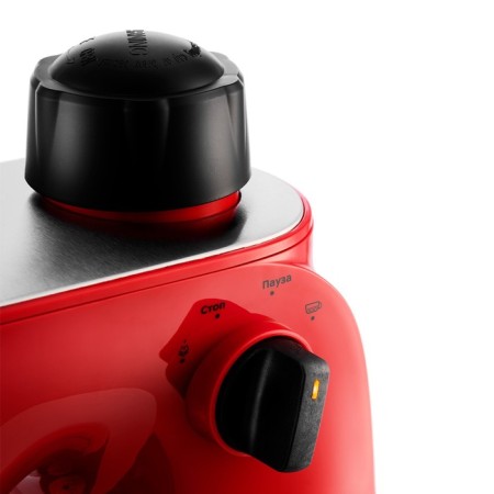 Kofevarkakkitfort KT-756, Rozhkova, 800 watts, 0.24 l, cappuccino, red-2