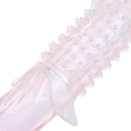 The penis nozzle is massage, soft, ribbed with antennae, fashion, silicone, transparent-3