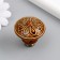 Pen for the casket ceramics, metal "Flower" coffee 3.9x3.9x3.1 cm