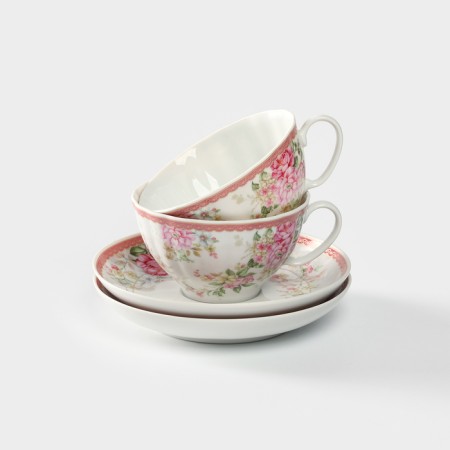 Porcelain tea set "Flower waltz", 4 items-1