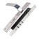 Soldering cylinder castle, with a latch, with a Kit P90 4585/3 handle, matte nickel color, chrome