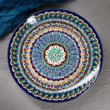 Largan Rishtan ceramics "Patterns", 31 cm, blue-1