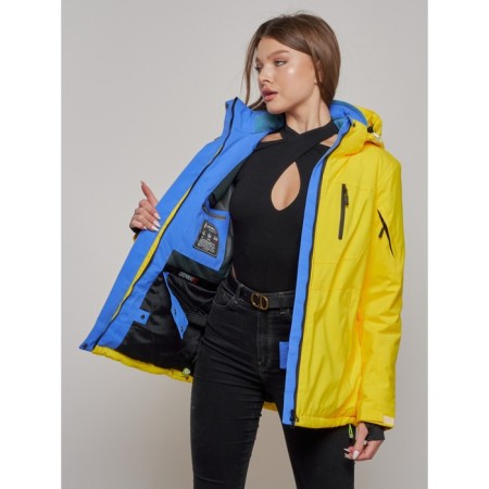 Ski jacket female, size 46, yellow color-8