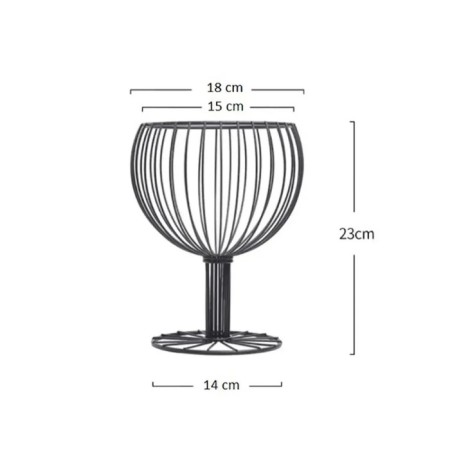 Basket for trifles "Aesthetics", 18 × 18 × 23 cm, black color-3