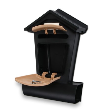 Mailbox, plastic, "elite", with a castle, black-4