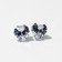 Set 2 objects: earrings, glitter "heart", white color in silver, glitter color mix