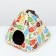 House "Vigva" for rodents, 17*17*17 cm, calico, fleece, owl