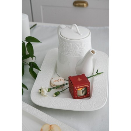 Teapot Porcelain Hot Magistro Crotone, 1.4 liters, white color