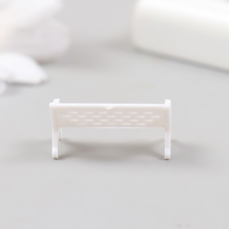 Figure for florarium plastic "Bench" white 2.5 cm-1