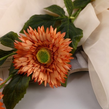 Artificial flowers "Chrysanthemum Color Galant" 10x60 cm, orange-1