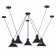 Suspension lamp ST LUCE. SL1804.403.05. Svevo. 5x60 watts, E14, 80x80x17 cm, black color