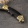 Caucasian knife "Jaguar" with scabbard, guard - brass, steel - 65x13, handle - grab