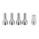 Secret Bolt M12X1.25, L = 48, H = 25, cone, 4pcs+1 key, chrome, JN-613