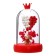 Nightlight "Bear" LED from batteries 3HAAA Red 9.5x9.5x16 cm Risalux