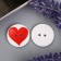 Button decorative tree "heart" 2.5x2.5 cm