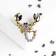 Brooch "Scorpio", white-black color in gold